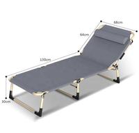 Lit de plage pliable en Tube d'acier, mobilier d'extérieur moderne et Portable, tissu Oxford