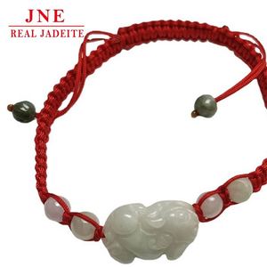 Jade Rouge Corde Colorée Corde Bracelet AType Myanmar Jade <span class=keywords><strong>Xiaoxiao</strong></span> Sangle de Transport Style Unisexe - Product Image 5