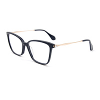 Lunettes optiques œil-de-chat classiques et élégantes, unisexe, monture en acétate premium, légères, verres PC transparents incassables, pour usage quotidien décontracté