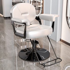 Silla de Barbería Hidráulica en Oferta, Cómoda, Giratoria, de Cuero, Sillas de Barbería Profesionales para Salón de Corte - Product Image 6