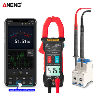 สำหรับมัลติมิเตอร์แบบหนีบมือถือ ST207 6000 ค่า True RMS ทดสอบค่าความจุ 9.999nF-999.9uF 600V AC 6A-600A แบตเตอรี่ - Product Image 3