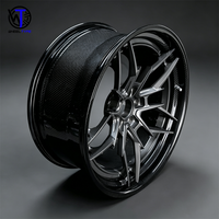 Jantes en fibre de carbone Wheeltype, finition noire légère, 20X8.5/9/9.5/11 21X9/11.5J, 20 et 21 pouces, concaves profondes, forgées, pour voitures de course