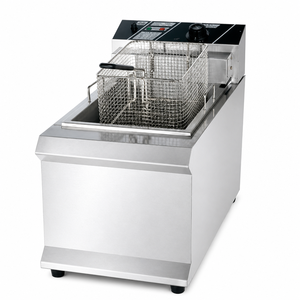 Freidora Eléctrica Comercial de 12.5L, Tanque Único, Cesta Individual, 3.8kW, para Papas Fritas, Pollo, Bocadillos, Restaurantes y Servicios de Catering - Product Image 1