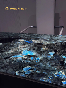 Tampo de Mesa de Granito Natural Luxuoso Stonelink do Brasil, Design Moderno, Lajes de Labradorita Azul Polidas para Bancada de Cozinha - Product Image 6