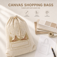 Sac fourre-tout pliable en toile de taille moyenne avec cordon de serrage, réutilisable, écologique, motif lettres, personnalisable, pour cadeaux de fête, livres d'art et rangement
