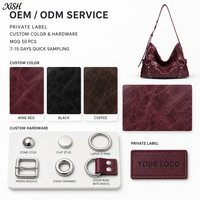 Tas Tote Detail Sabuk PU Label Pribadi XISHANG, Tas Selempang Minimalis Wanita, Logo & Warna Custom untuk Merek Fashion
