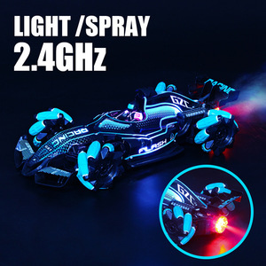 Juguete de coche de <span class=keywords><strong>Radiocontrol</strong></span> con luz y sonido, vehículo rodante de control remoto, coche de carreras acrobático con pulverización, 360 - Product Image 2