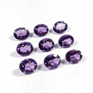 อัญมณีทรงวงรีสีม่วงอเมทิสต์ธรรมชาติสำหรับทำเครื่องประดับ - Product Image 4