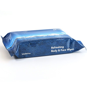 Lingettes pour le <span class=keywords><strong>corps</strong></span> <span class=keywords><strong>et</strong></span> le <span class=keywords><strong>visage</strong></span> en fibre de bambou 100% parfum de verveine enrichi en vitamine E pour tous les types de peau, parfaites pour la gym, le camping, la randonnée - Product Image 2
