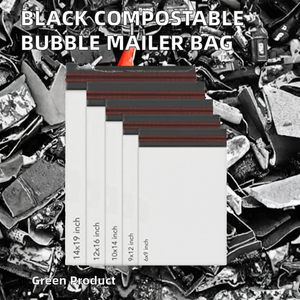 Bolsa de Correo de Burbujas de Poliéster Negra Personalizada, Sobre de Envío Compostable y Biodegradable - Product Image 2