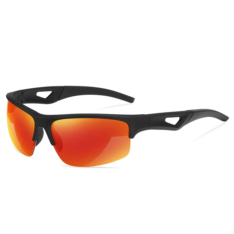 Kacamata Hitam Polarisasi Pria, Gambar Logo Kustom Plastik Setengah Bingkai, Kacamata Hitam Olahraga Keluaran Baru 2021