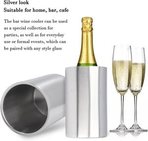 Seau à glace isotherme en acier inoxydable à double paroi de 1600 ml pour champagne et bière – Vente en gros - Product Image 3