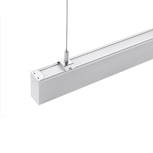 Nhôm Hồ Sơ Màu Đen Trắng Hiện Đại Thương Mại Trong Nhà Đèn 20W 40W 60W 80W Tùy Chỉnh <span class=keywords><strong>LED</strong></span> Trần Mặt Dây Chuyền Tuyến Tính Ánh Sáng - Product Image 4