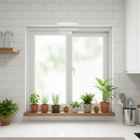 Ventana Corredera de Aleación de Aluminio con Aislamiento Térmico Duradero y Herrajes de Seguridad para Baño y Sala de Estar