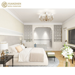 Элитные 5-звездочные комплекты мебели для спальни из массива дерева и металла в современном стиле для отелей, домов и апартаментов, размер King Size - Product Image 2