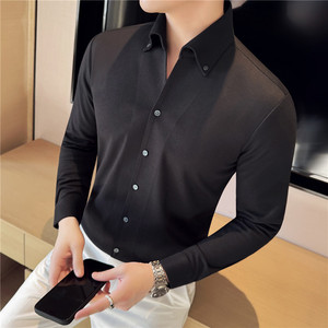 <span class=keywords><strong>Chemise</strong></span> d'hiver pour <span class=keywords><strong>homme</strong></span> en popeline de polyester épaisse, teinte en fil, à manches longues, col boutonné, coupe ajustée, style décontracté, ODM, <span class=keywords><strong>italienne</strong></span> - Product Image 2
