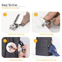 Clip élastique pour chapeau, support mains libres pour sacs de voyage, accessoire pour sacs à dos et bagages, maintient en toute sécurité les chapeaux de soleil