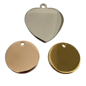 Stainless steel color aluminum brass copper dog tag pet tags complete range