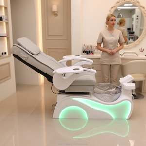 Sillón de Pedicura Eléctrico de Cerámica de Lujo Moderno con Hidromasaje Magnético y Lámpara LED de 7 Colores para Salones de Belleza y Centros de Spa - Product Image 1