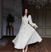Robe longue à manches longues à motif papillon noir, abaya modeste, robe de soirée pour femmes musulmanes, tenue décontractée pour tous les jours
