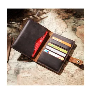 Custom Men Passport Souvenir Cover Real Leather Portapasaportes Customised Passport Passportwallets Holders