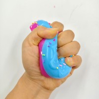 Jouet anti-stress en forme de donut à presser, en TPR, rebondissant, pour soulager l'anxiété, gadget de décompression, jouets moelleux pour les 14 ans et plus