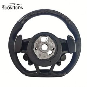 Volante Modificado de Cuatro Botones en Fibra de Carbono y Cuero Personalizado para Audi R8 A1 A7 Q7 - Product Image 1