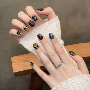 Diseño #2054 venta al por mayor <span class=keywords><strong>de</strong></span> lujo personalizado hecho a mano <span class=keywords><strong>Halloween</strong></span> acrílico 10 Uds Prensa en <span class=keywords><strong>uñas</strong></span> misterio <span class=keywords><strong>uñas</strong></span> artificiales <span class=keywords><strong>uñas</strong></span> falsas - Product Image 2