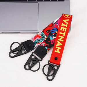 Lanière courte en nylon personnalisée avec logo imprimé par sublimation, porte-clés, lanière pour moto, porte-clés de voiture - Product Image 4