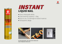 Colle liquide instantanée 115 de haute qualité, très demandée, facile à extruder et à utiliser, avec la dernière technologie d'usine