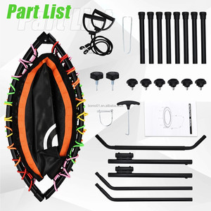 <span class=keywords><strong>Trampoline</strong></span> de fitness pliable Zoshine <span class=keywords><strong>Mini</strong></span> 48 pouces pour l'extérieur, cadre en acier allié durable, conception stable et silencieuse, main courante réglable pour la maison - Product Image 5