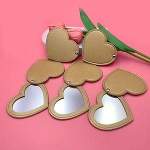 Private Label Pu Leather Slide Pocket Makeup <b>Mirror</b> Uv Printing logo Oem Pu <b>Mirror</b> - Product Image 4