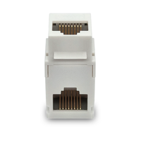 Connecteur Keystone RJ45 8P8C Cat6 UTP à angle droit et coupleur avec contacts plaqués or pour réseaux Ethernet