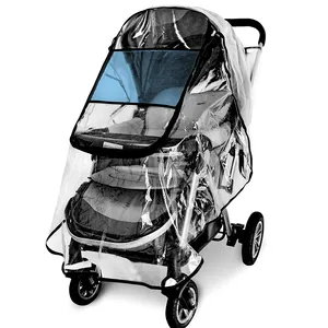 Factory Rain and Wind Shield Transparent Baby Stroller Cover Waterproof Baby Strollers Rain Cover Canopies Rain Cover Stroller