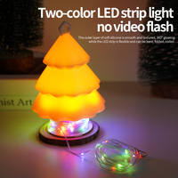 LED Hängende Typ-C Aufladbare Silikon Flexible Ambiente Weihnachtsbaum Nachtlichterkette für Heimdekoration und Feiertagsgeschenke