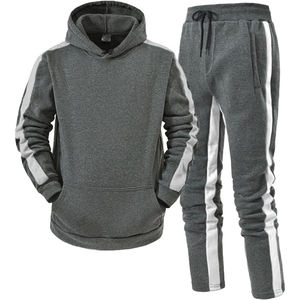 Wembly Custom Logo Men's Plus Size Quick Dry Fleece Pullover Hoodie & <b>Sweatpants</b> <b>Set</b> - Product Image 1