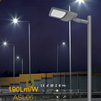 ETL RoHS EMC AC compatible 180W LED exterior lámpara de aluminio cuerpo IP65 IP67 diseño Modular iluminación de carretera pública farola