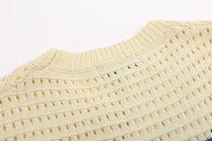 Fabrikpreis Hohlwellen-Streifen Modisches Design Gehäkelter Strickpullover für Herren Ärmelloser Pullover Herrenpullover - Product Image 6