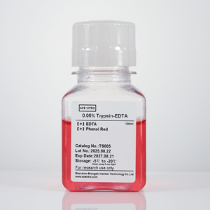 Reactivos de Laboratorio TEEC CHEE TS005 100ml Tripsina 0.05% EDTA con Rojo Fenol para Medio de Cultivo Celular - Product Image 1