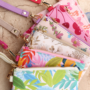 2 Mảnh Thiết Lập Dễ Thương Cherry Bow In PU Da Đồng Xu Ví Dây Kéo Dây Đeo Cổ Tay Ly Hợp Cho Phụ Nữ Xe Keyring Thẻ Tín Dụng Ví - Product Image 2