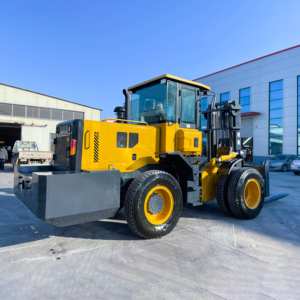 Nueva carretilla elevadora todoterreno Carretilla elevadora todoterreno diésel de 10 toneladas con horquilla ajustable - Product Image 4