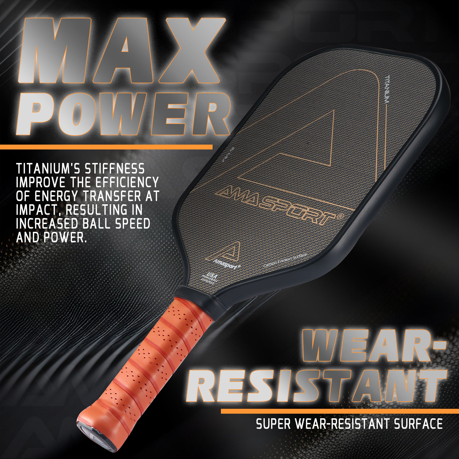 ピックルボール パドル チタン 生カーボンファイバ 黄金色 ピックルボール パドル チタン 生カーボンファイバ 黄金色 - メルカリ