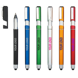 <span class=keywords><strong>Stylo</strong></span> à bille à rouleau multifonctionnel 4 en 1, haute qualité, avec nettoyant pour écran tactile et support de <span class=keywords><strong>stylo</strong></span> - Product Image 3