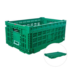 Best Selling Promotion Foldable Plastic Tomato Equipment To Produce Custom Logo Folding Crates Plastic Storage Handy Basket