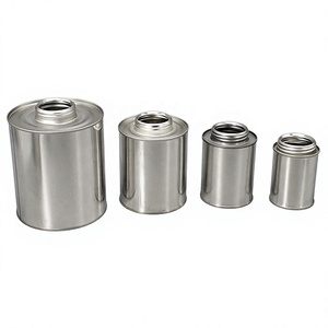 Jinko Petits pots métalliques en fer blanc à visser avec applicateur à pinceau mat pour adhésif de réparation de pneus, 2oz-32oz - Product Image 3