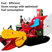 Moissonneuse-Batteuse Autopropulsée 35 CV pour Riz, Millet et Soja, Poussée Manuelle, Multicylindre