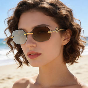 Nuevas Gafas de Sol Fotocromáticas sin Marco de Estilo Europeo para Mujer, Lentes de PC con Protección UV400 Clase 2, Diseño Moderno - Product Image 3