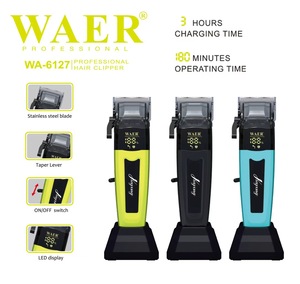 Tagliacapelli Elettrico Professionale WAER con Batteria Ricaricabile USB, Tre Opzioni di Colore per Uso in Barbiere, con Supporto per il Trasporto - Product Image 3