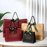 Sac cadeau mini écologique personnalisé avec poignée en corde de coton |   Sac fourre-tout réutilisable en papier kraft pour l'emballage de cadeaux de naissance