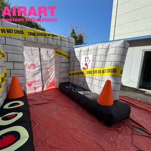 Túnel temático de escena del crimen inflable personalizado de alta calidad para eventos promocionales al aire libre de películas con temática del crimen - Product Image 2